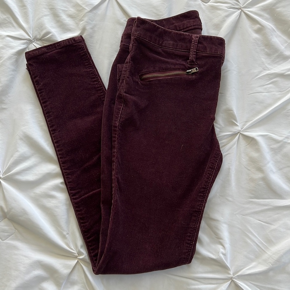 Express Burgundy Midrise Legging Cords